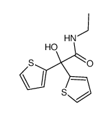 N-ethyl-2-hydroxy-2,2-di-thiophen-2-yl-acetamide结构式