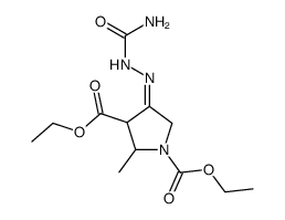 2-methyl-4-semicarbazono-pyrrolidine-1,3-dicarboxylic acid diethyl ester Structure