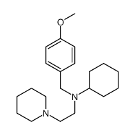 N-[(4-methoxyphenyl)methyl]-N-(2-piperidin-1-ylethyl)cyclohexanamine Structure