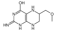 2-amino-6-(methoxymethyl)-5,6,7,8-tetrahydro-1H-pteridin-4-one结构式