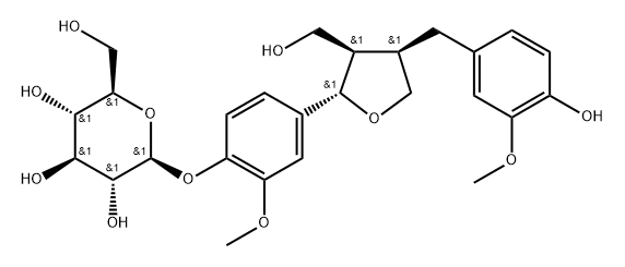 落叶松脂醇 4'-O-葡萄糖结构式