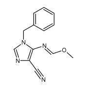 1-benzyl-4-cyano-5-[(methoxymethylene)amino]imidazole Structure