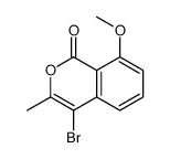 4-bromo-8-methoxy-3-methylisochromen-1-one Structure