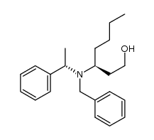 (S)-3-(benzyl((S)-1-phenylethyl)amino)heptan-1-ol Structure