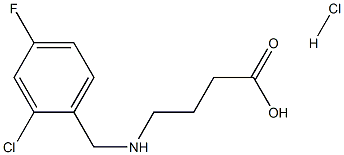 4-{[(2-chloro-4-fluorophenyl)methyl]amino}butanoic acid hydrochloride Structure