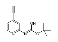 (4-炔基吡啶-2-基)氨基甲酸叔丁酯结构式