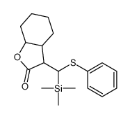 3-[phenylsulfanyl(trimethylsilyl)methyl]-3a,4,5,6,7,7a-hexahydro-3H-1-benzofuran-2-one Structure