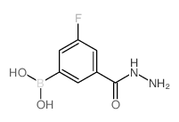 3-氟-5-(肼羰基)苯硼酸结构式