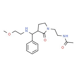 N-(2-(3-((2-methoxyethylamino)(phenyl)methyl)-2-oxopyrrolidin-1-yl)ethyl)acetamide picture