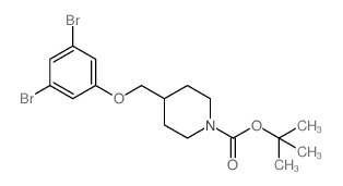 1-(N-Boc-哌啶-4-基甲氧基)-3,5-二溴苯结构式