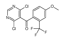 (4,6-Dichloropyrimidin-5-yl)(4-methoxy-2-(trifluoromethyl)phenyl)methanone structure