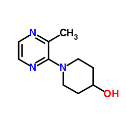 1-(3-Methyl-2-pyrazinyl)-4-piperidinol Structure