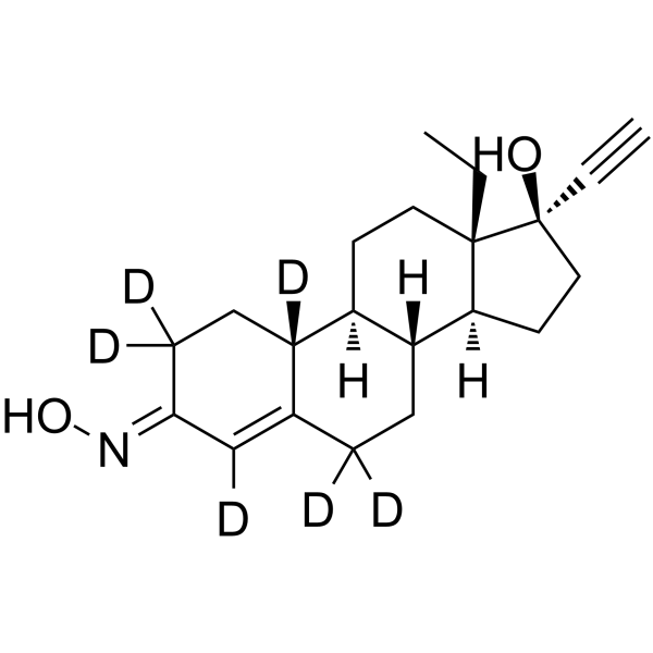 17-去乙酰基诺孕酯-D6结构式