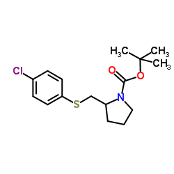 2-(4-Chloro-phenylsulfanylmethyl)-pyrrolidine-1-carboxylic acid tert-butyl ester图片