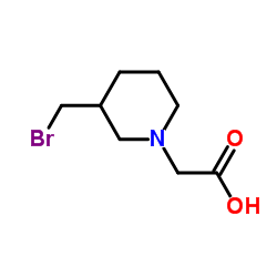 [3-(Bromomethyl)-1-piperidinyl]acetic acid Structure