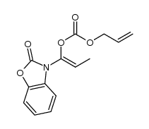 (Z)-allyl (1-(2-oxobenzo[d]oxazol-3(2H)-yl)prop-1-en-1-yl) carbonate结构式