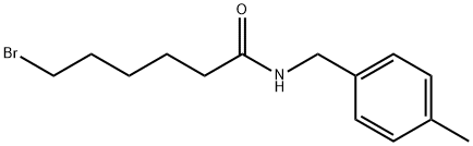 6-Bromo-N-[(4-methylphenyl)methyl]hexanamide结构式