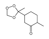 2-methyl-5-(3-methyl-1,2,4-trioxolan-3-yl)cyclohexan-1-one Structure