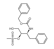 N-benzyloxycarbonyl-3(S)-amino-2(R)-methanesulfonyloxy-4-phenyl-1-butanol Structure