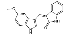 3-[(5-methoxy-1H-indol-3-yl)methylidene]-1H-indol-2-one结构式