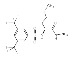 n-[3,5-bis(trifluoromethyl)benzenesulfonyl]-l-methionyl hydrazide structure