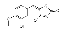 5-[(3-hydroxy-4-methoxyphenyl)methylidene]-1,3-thiazolidine-2,4-dione结构式