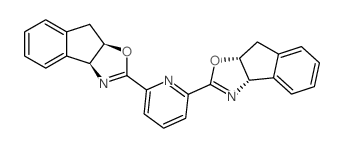 2,6-双[(3aS,8aR)-3a,8a-二氢-8H-茚并[1,2-d]噁唑啉-2-基]吡啶结构式