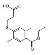 3-(4-ethoxycarbonyl-2,5-dimethylphenyl)sulfanylpropanoic acid Structure