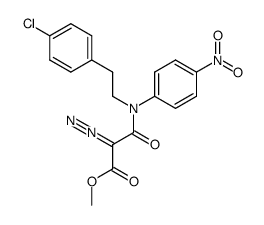 N-2-(p-chlorophenyl)ethyl-N-p-nitrophenyl-α-methoxycarbonyl-α-diazoacetamide结构式