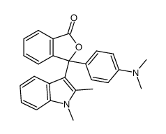 1(3H)-Isobenzofuranone,3-[4-(dimethylamino)phenyl]-3-(1,2-dimethyl-1H-indol-3-yl)- Structure