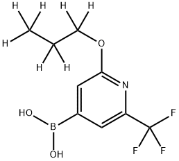 2-(n-Propoxy-d7)-6-trifluoromethylpyridine-4-boronic acid structure