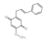 2,5-Cyclohexadiene-1,4-dione,2-methoxy-5-(3-phenyl-2-propen-1-yl)-结构式