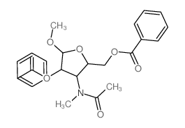 Ribofuranoside, methyl3-deoxy-3-(N-methylacetamido)-, 2,5-dibenzoate, a-D- (8CI) picture