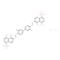 6,6'-[(3,3'-Dimethyl-1,1'-biphenyl-4,4'-diyl)bis(azo)]bis[4-amino-5-hydroxy-1-naphthalenesulfonic acid]disodium salt结构式