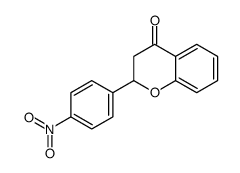 2-(4-Nitrophenyl)-2,3-dihydro-4H-1-benzopyran-4-one Structure