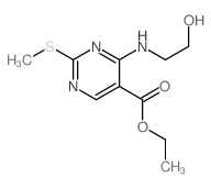 ethyl 4-(2-hydroxyethylamino)-2-methylsulfanyl-pyrimidine-5-carboxylate Structure