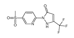 2-(5-methylsulfonylpyridin-2-yl)-5-(trifluoromethyl)-1H-pyrazol-3-one结构式