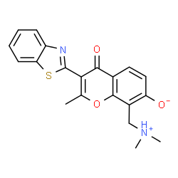 3-(benzo[d]thiazol-2-yl)-8-((dimethylamino)methyl)-7-hydroxy-2-methyl-4H-chromen-4-one结构式