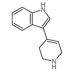 3-(1,2,3,6-四氢吡啶-4-基)-1H-吲哚结构式