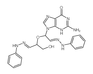 9H-Purine-9-acetaldehyde,2-amino-1,6-dihydro-a-[1-(hydroxymethyl)-2-(2-phenylhydrazinylidene)ethoxy]-6-oxo-,9-(2-phenylhydrazone) picture