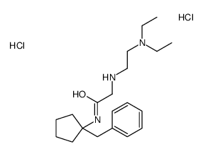 N-(1-benzylcyclopentyl)-2-[2-(diethylamino)ethylamino]acetamide,dihydrochloride结构式