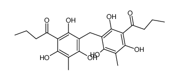 3',3'''-Methylenebis(2',4',6'-trihydroxy-5'-methylbutyrophenone) structure