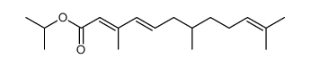 dl-Isopropyl-3,7,11-trimethyl-trans-2-trans-4,10-dodecatrienoat结构式