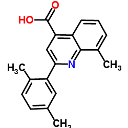 2-(2,5-Dimethylphenyl)-8-methyl-4-quinolinecarboxylic acid structure