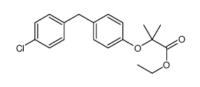 ethyl 2-[4-[(4-chlorophenyl)methyl]phenoxy]-2-methylpropanoate Structure