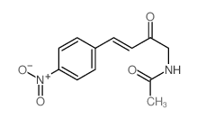 N-[(E)-4-(4-nitrophenyl)-2-oxo-but-3-enyl]acetamide结构式