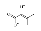 3-Methylbut-2-enoic acid mono-lithium salt Structure