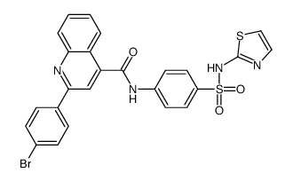 2-(4-bromophenyl)-N-[4-(1,3-thiazol-2-ylsulfamoyl)phenyl]quinoline-4-carboxamide结构式