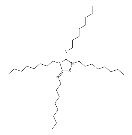 2,4,N,N'-tetraoctyl-[1,2,4]thiadiazolidine-3,5-diylidenediamine结构式