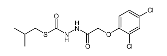 N'-[2-(2,4-Dichloro-phenoxy)-acetyl]-hydrazinecarbothioic acid S-isobutyl ester结构式